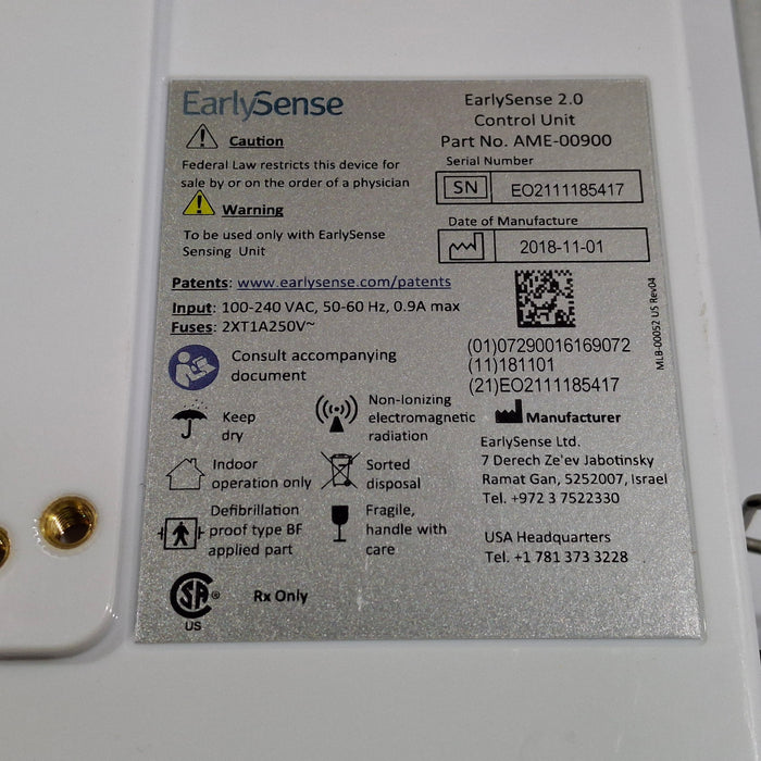 EarlySense Ltd. EarlySense 2.0 Control Unit