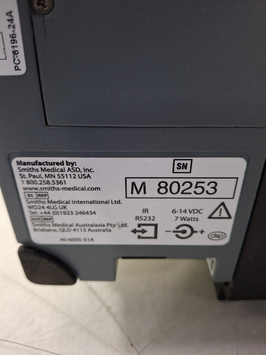 Smiths Medical Medfusion 3500 Version 6 Syringe Infusion Pump
