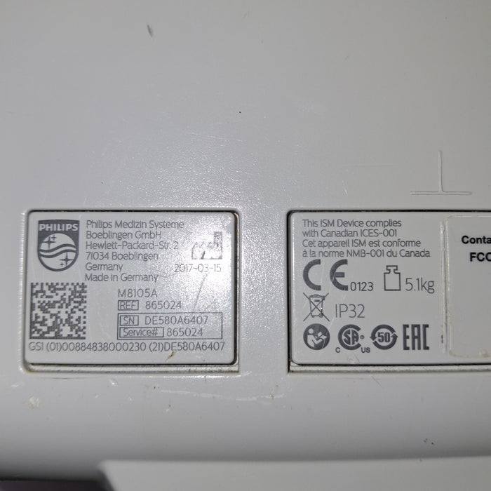 Philips Intellivue MP5 - ECG, Fast SpO2, NIBP, Press, Temp Patient Monitor