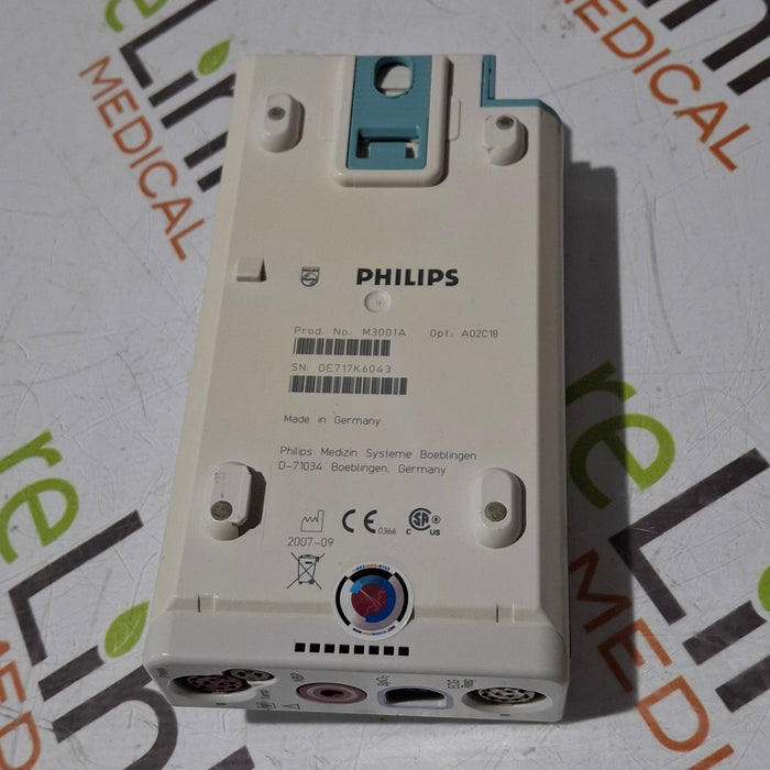 Philips M3001A-A02C18 OxiMax SpO2, NIBP, 12 lead ECG, Temp, IBP MMS Module
