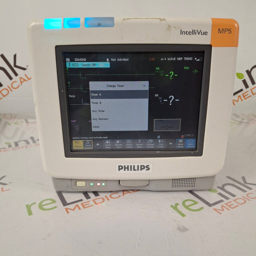 Philips Philips Intellivue MP5 - ECG, Fast SpO2, NIBP, Press, Temp Patient Monitor Patient Monitors reLink Online
