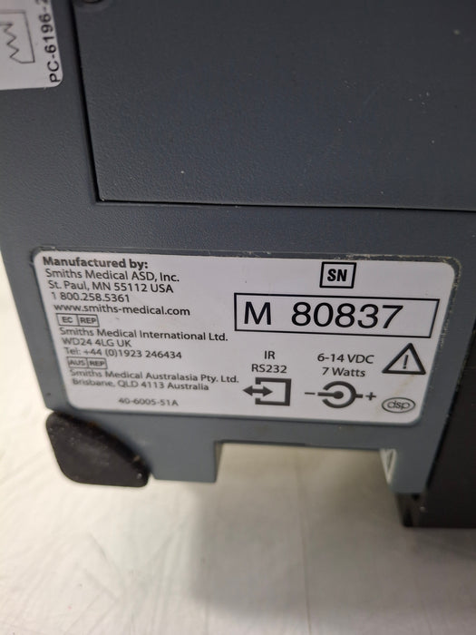 Smiths Medical Medfusion 3500 Version 6 Syringe Infusion Pump