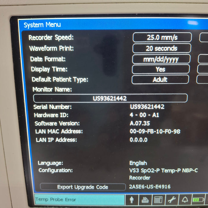 Philips Suresigns VS3 Vital Signs Monitor