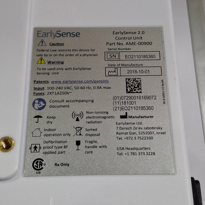 EarlySense Ltd. EarlySense 2.0 Control Unit