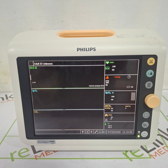 Philips SureSigns VM8 w/co2 Bedside Patient Monitor