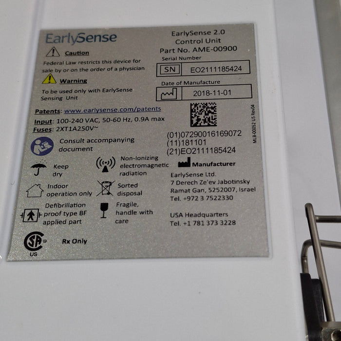 EarlySense Ltd. EarlySense 2.0 Control Unit