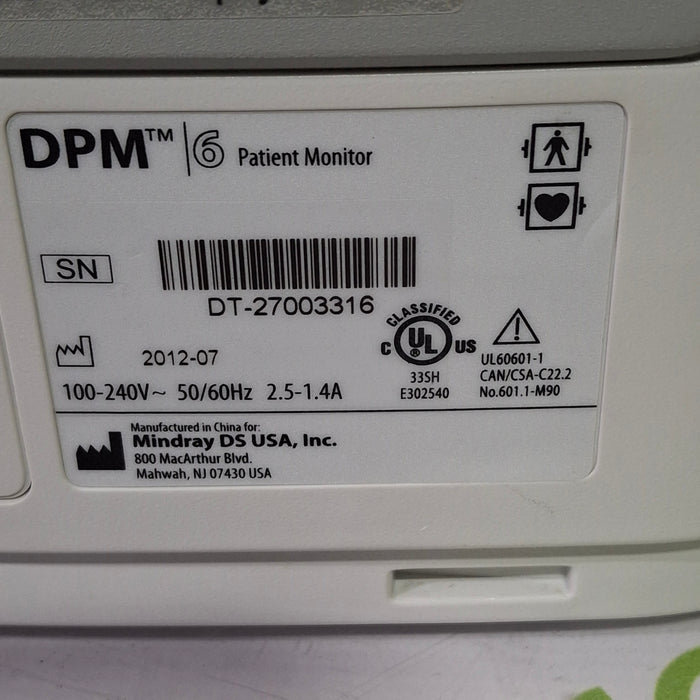 Mindray DPM6 Patient Monitor