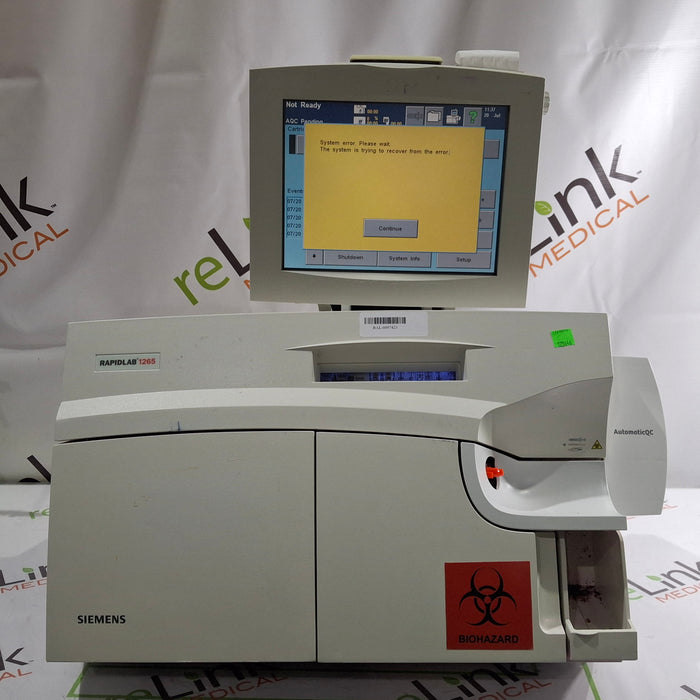 Siemens RapidLab 1265 Blood Gas Analyzer