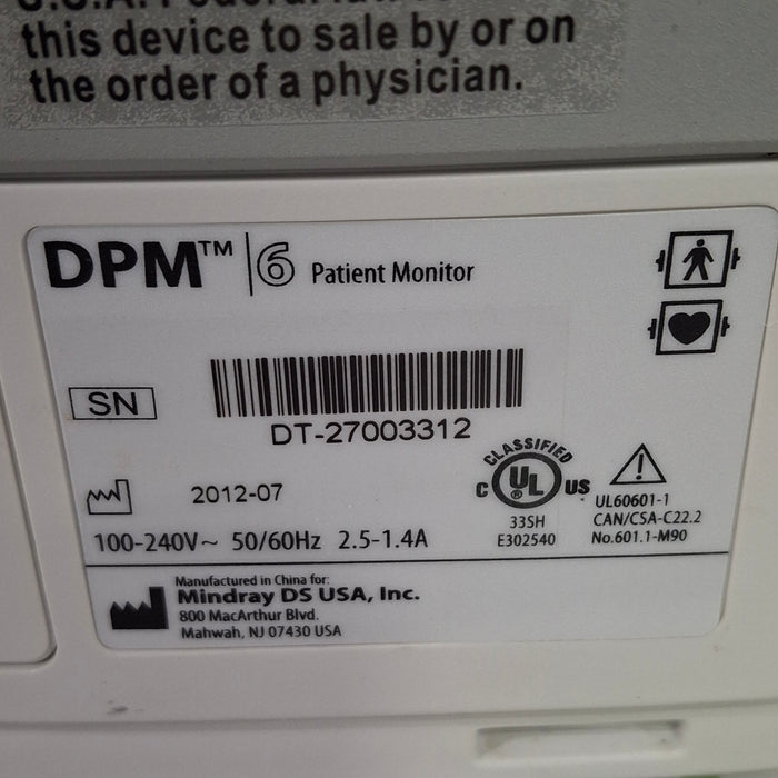 Mindray DPM6 Patient Monitor