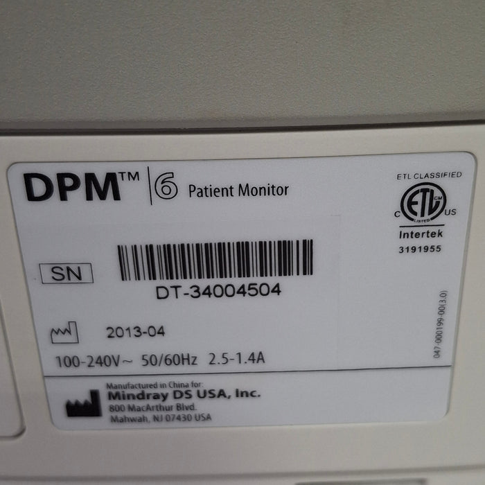 Mindray DPM6 Patient Monitor
