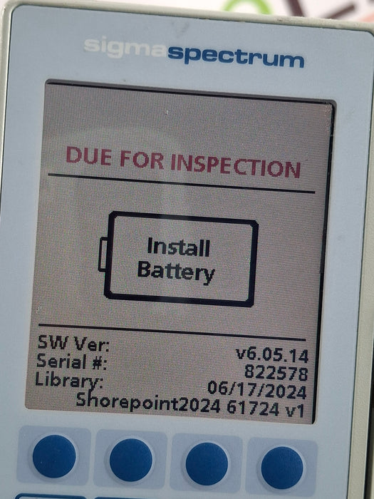 Baxter Sigma Spectrum 6.05.14 without Battery Infusion Pump