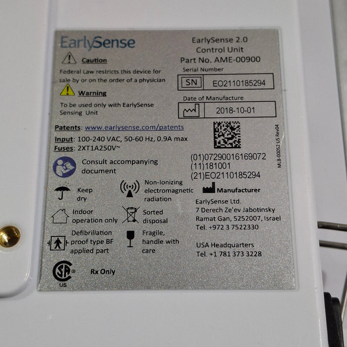 EarlySense Ltd. EarlySense 2.0 Control Unit