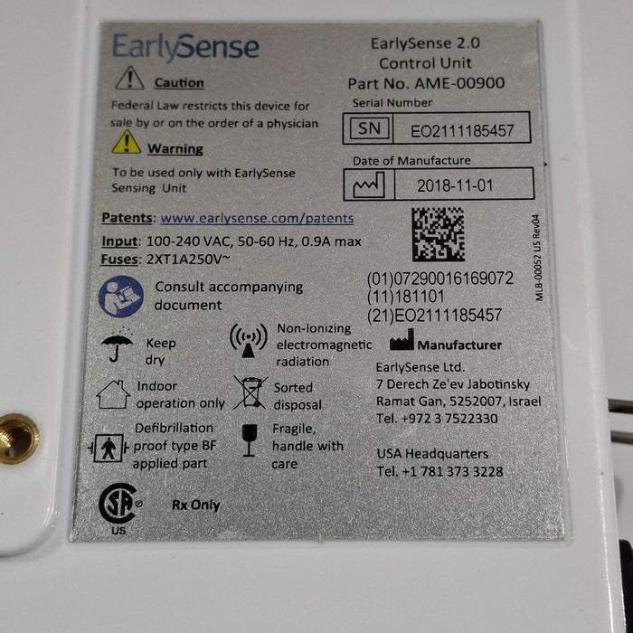EarlySense Ltd. EarlySense 2.0 Control Unit