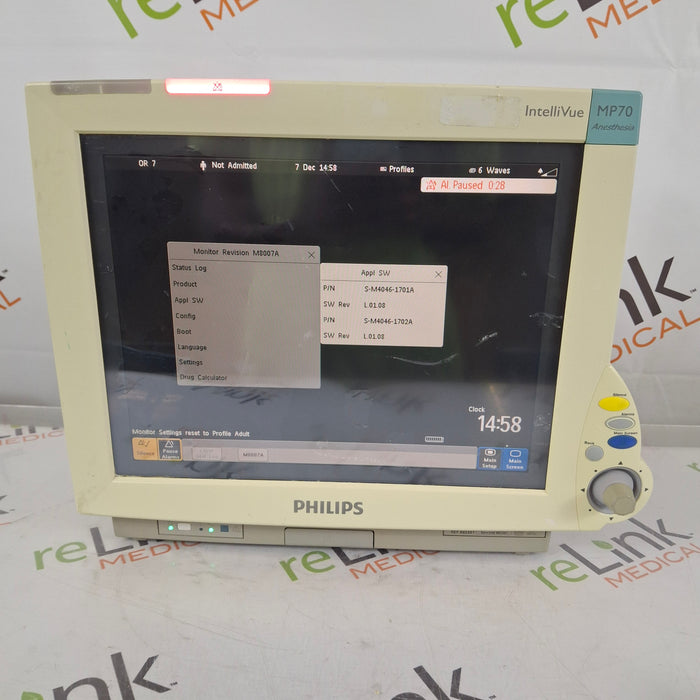 Philips IntelliVue MP70 - Anesthesia Patient Monitor
