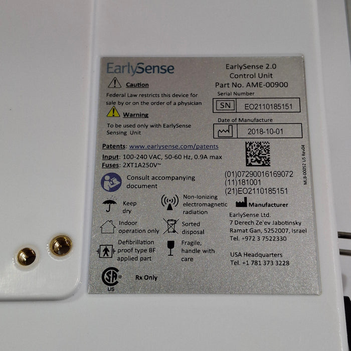 EarlySense Ltd. EarlySense 2.0 Control Unit