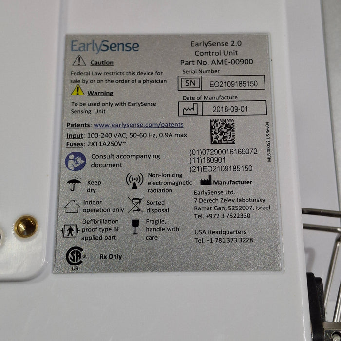 EarlySense Ltd. EarlySense 2.0 Control Unit