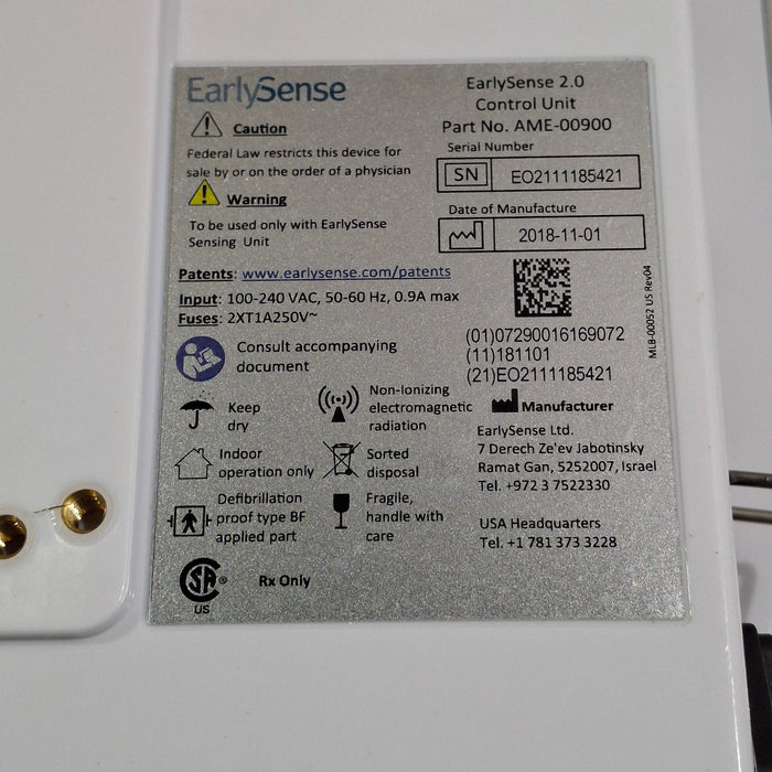 EarlySense Ltd. EarlySense 2.0 Control Unit