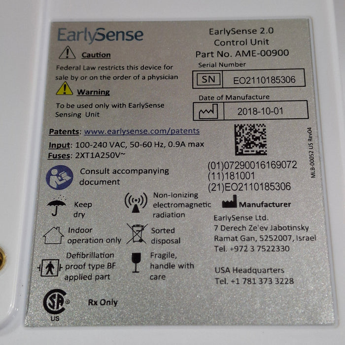 EarlySense Ltd. EarlySense 2.0 Control Unit