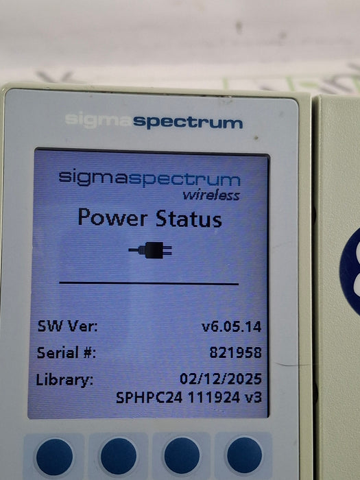 Baxter Sigma Spectrum 6.05.14 without Battery Infusion Pump