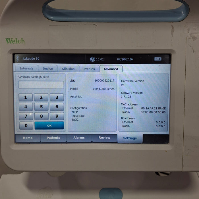 Welch Allyn Connex 6000 Series Vital Signs Monitor