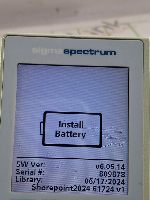 Baxter Sigma Spectrum 6.05.14 without Battery Infusion Pump