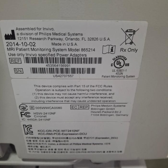 Invivo MDE Expression MRI Patient Monitoring System
