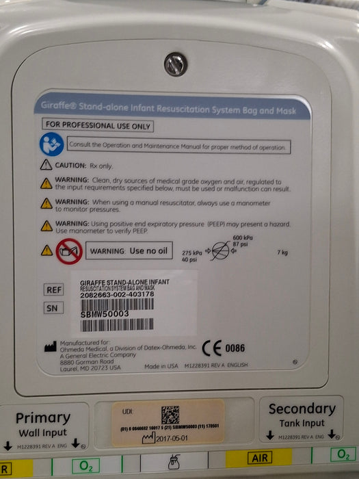 GE Healthcare M1143651 Giraffe Shuttle