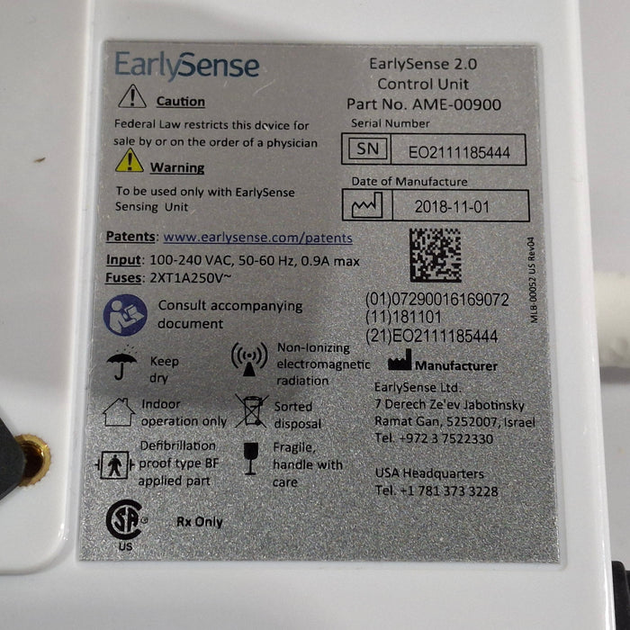 EarlySense Ltd. EarlySense 2.0 Control Unit