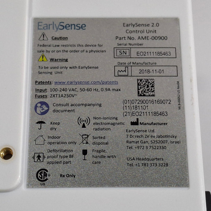 EarlySense Ltd. EarlySense 2.0 Control Unit