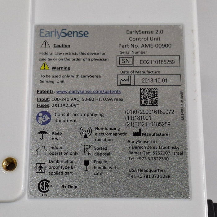 EarlySense Ltd. EarlySense 2.0 Control Unit