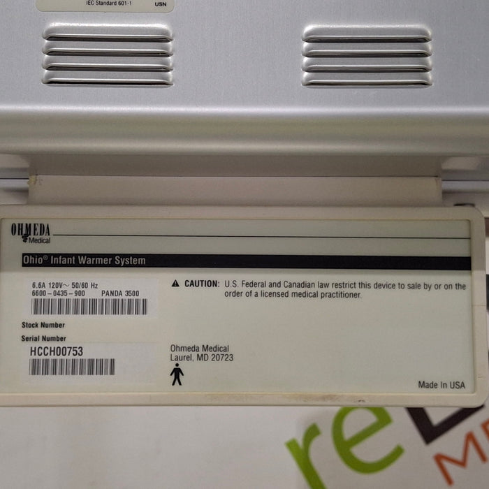 Ohmeda Medical Panda 3500 Infant Warmer