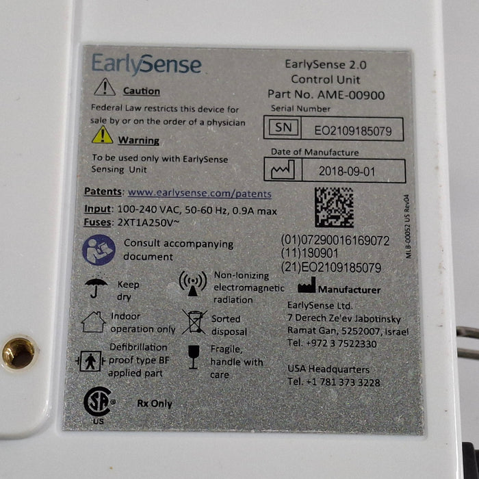 EarlySense Ltd. EarlySense 2.0 Control Unit