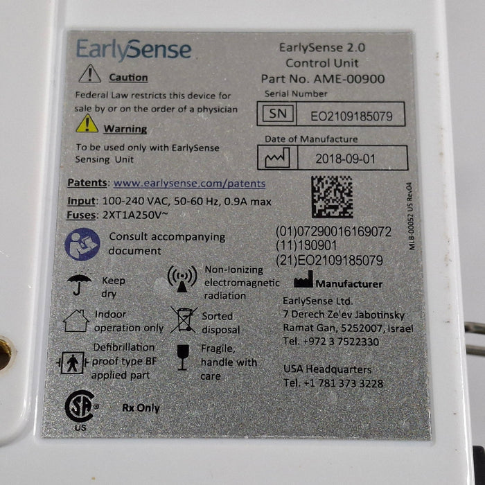 EarlySense Ltd. EarlySense 2.0 Control Unit