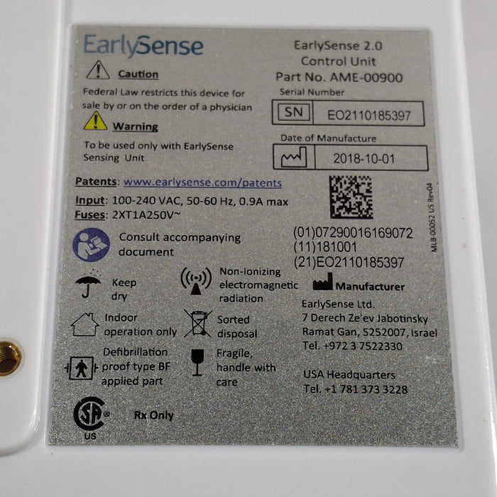 EarlySense Ltd. EarlySense 2.0 Control Unit