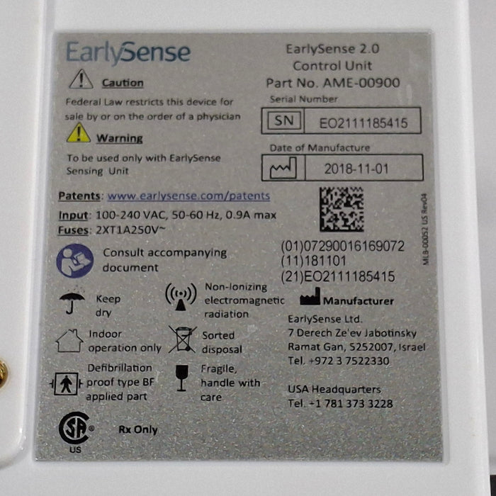 EarlySense Ltd. EarlySense 2.0 Control Unit