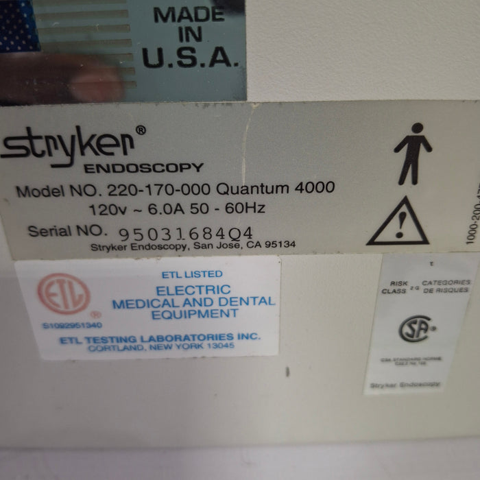 Stryker 220-170-000 Quantum 4000 Endoscopy Light Source