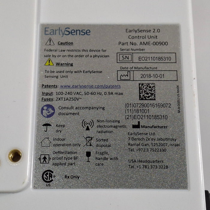 EarlySense Ltd. EarlySense 2.0 Control Unit