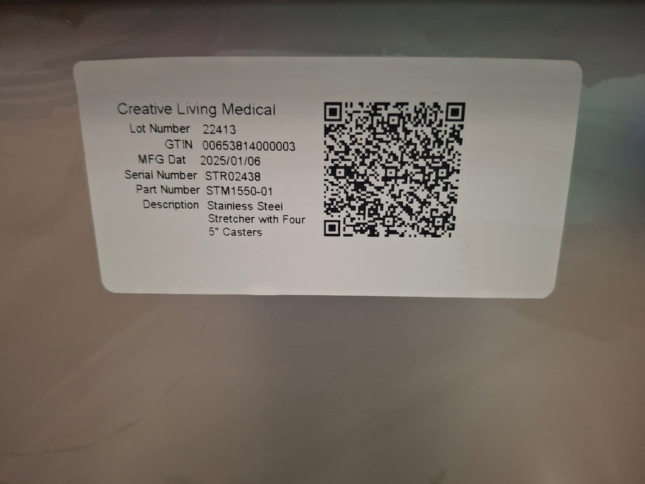 Creative Living Medical STM1551-01 Stainless Steel Stretcher