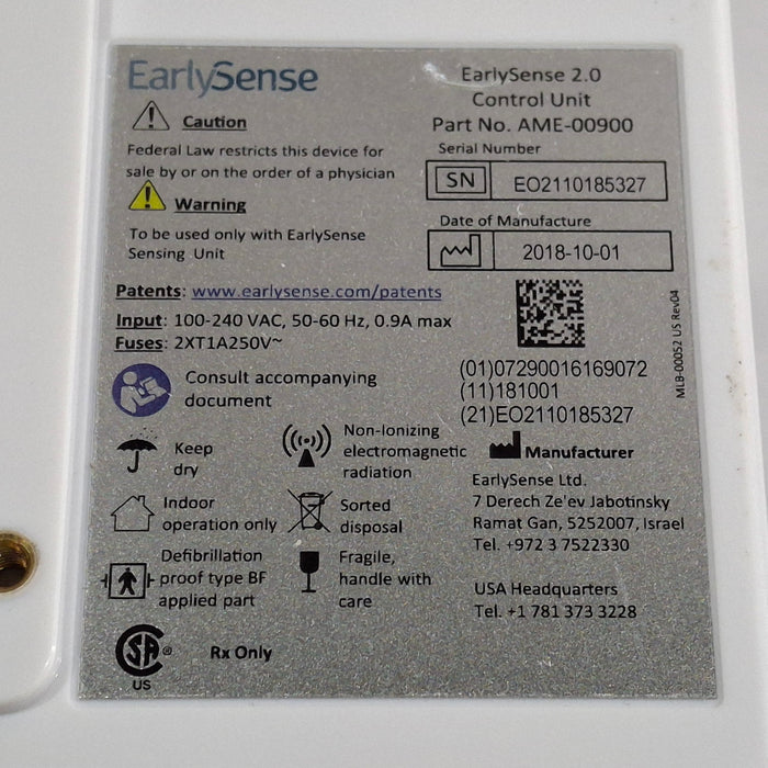 EarlySense Ltd. EarlySense 2.0 Control Unit