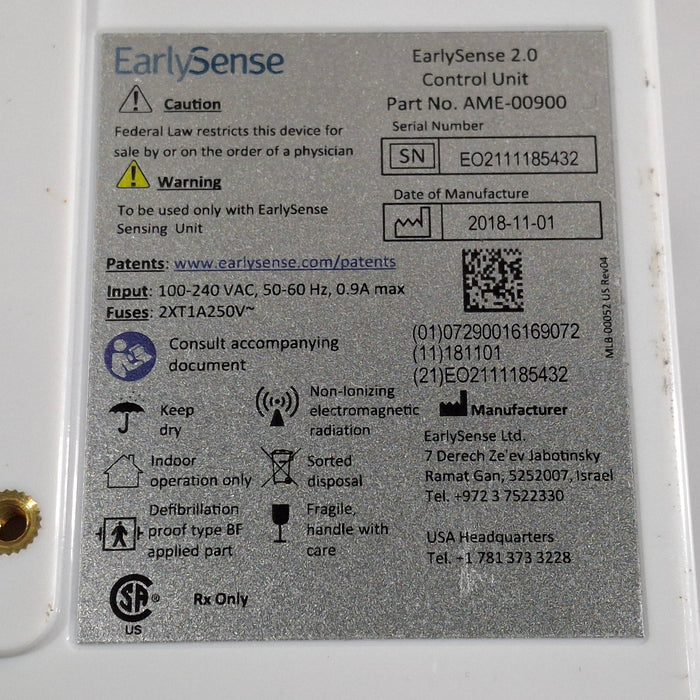 EarlySense Ltd. EarlySense 2.0 Control Unit