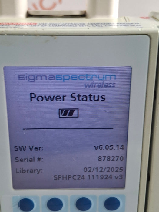 Baxter Sigma Spectrum 6.05.14 with A/B/G/N Battery Infusion Pump