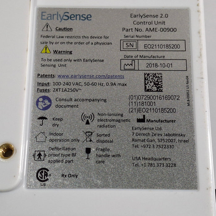 EarlySense Ltd. EarlySense 2.0 Control Unit