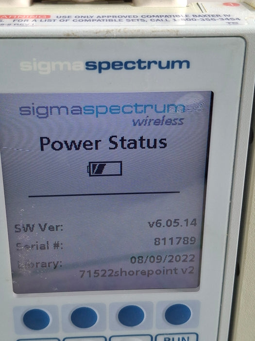 Baxter Sigma Spectrum 6.05.14 with A/B/G/N Battery Infusion Pump