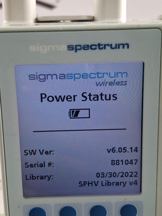 Baxter Sigma Spectrum 6.05.14 with A/B/G/N Battery Infusion Pump