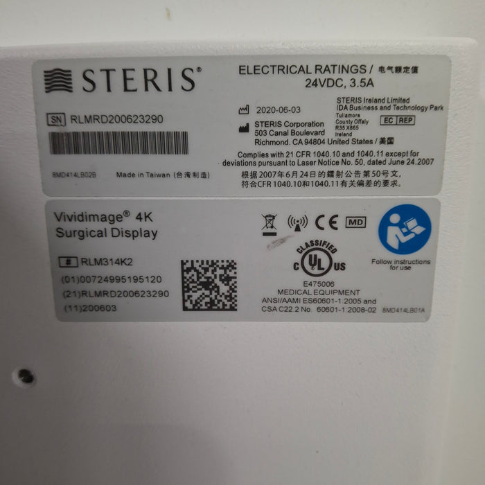 Steris VividImage 4K 31" Surgical Display Monitor