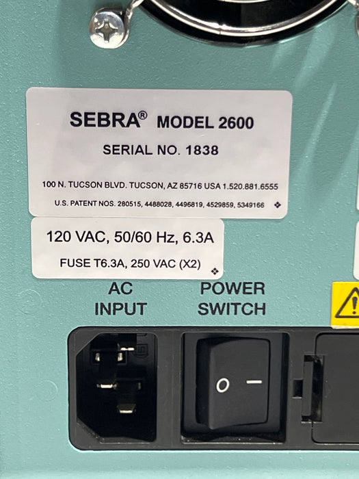 Sebra 2600 Omni Sealer Tube Sealer
