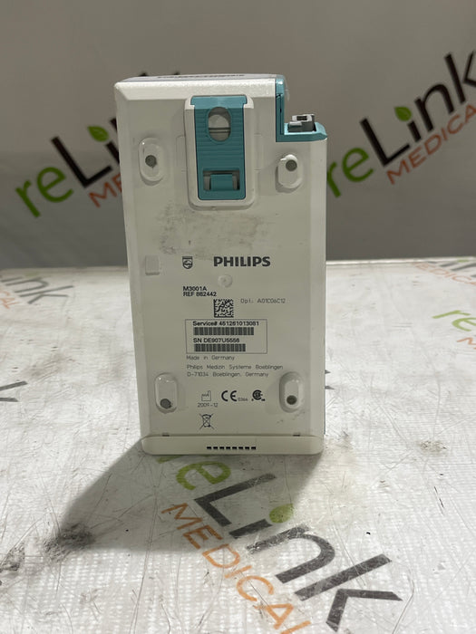 Philips M3001A-A01C06C12 Fast SpO2, NIBP, 12 lead ECG, Temp, IBP MMS Module