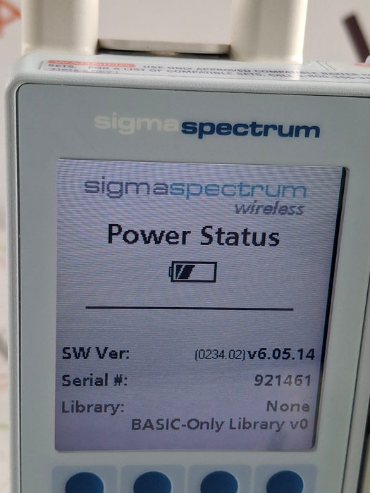 Baxter Sigma Spectrum 6.05.14 with A/B/G/N Battery Infusion Pump
