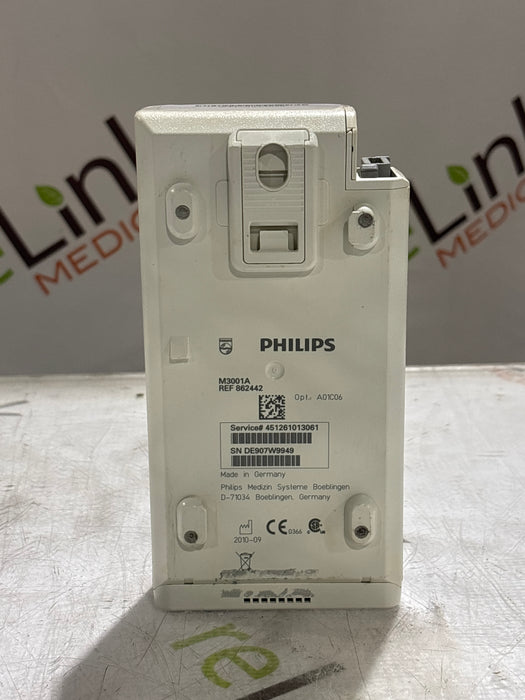 Philips M3001A-A01C06 Fast SpO2, NIBP, ECG, Temp, IBP MMS Module