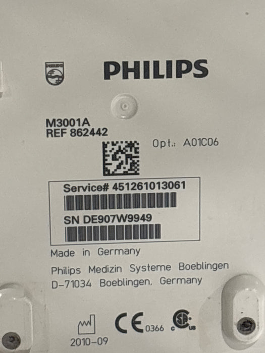 Philips M3001A-A01C06 Fast SpO2, NIBP, ECG, Temp, IBP MMS Module